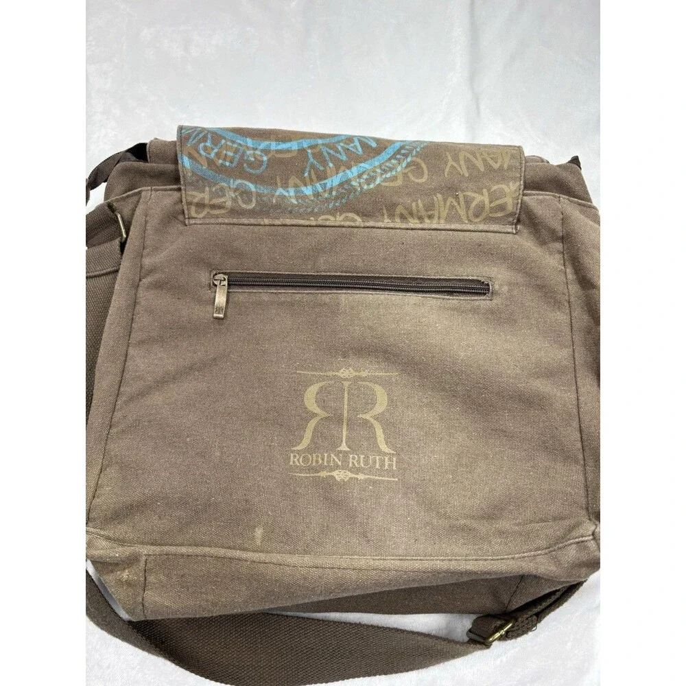 Robin Ruth Messenger Bag Germany Brown Laptop Souvenir Travel Man Bag Canvas